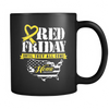 RED Friday Until they all come Home - Coffee/Tea Mug, 11 oz, Black