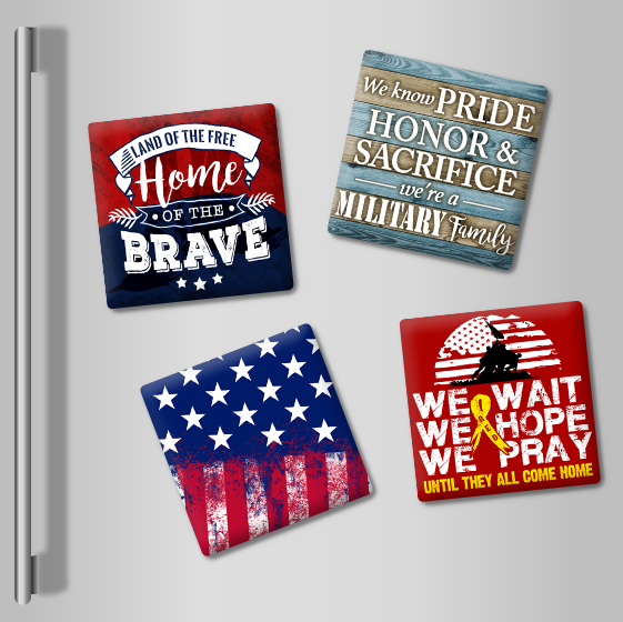 Proud Military Family Magnets Pack Of 4