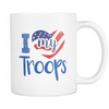 I Love my Troops Heart with U.S. Flag