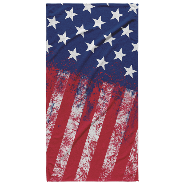 Patriotic US Flag Beach Towel