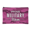 Proud Military Mom Pink & Purple Camo Accessory Pouch / Cosmetics Bag