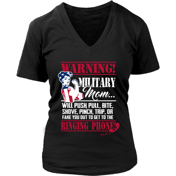 Warning Military Mom (Black Version)