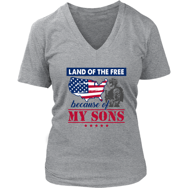 Land of the Free because of My Sons (Grey Version)