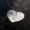 My Heart Is Where Their Boots Are! Sterling Silver Handmade Necklace